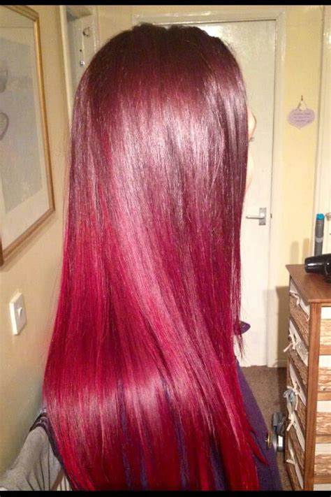 Red Dip Dye Cool Hair Color Hair Long Hair Styles