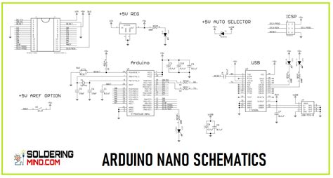 Arduino Nano V3 схема принципиальная 93 фото