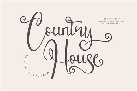 Country House Farmhouse Font Elegant Font Wedding Font Etsy