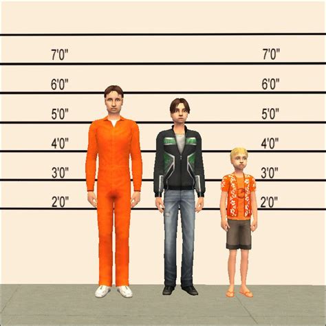 Mod The Sims Jailhouse Height Chart Wall Paint Sims Height Chart