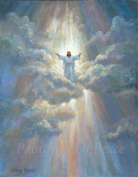 He Came Down For Me Jesus Coming In The Clouds 11 X 14 Print This Is