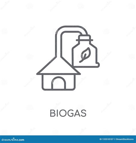 Biogas Linear Icon Modern Outline Biogas Logo Concept On White Stock