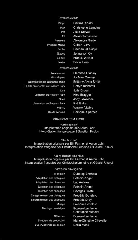 Image - A Goofy Movie French Credits.png | Anime Voice-Over Wiki