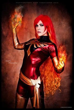 Sexy Supervillain Dark Phoenix Jean Grey Hot Redhead Cosplay Luscious