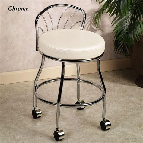 It is constructed of sturdy metal and finished in an eye catching gray base with brown highlighting. Bathroom Vanity Chairs With Backs (mit Bildern ...