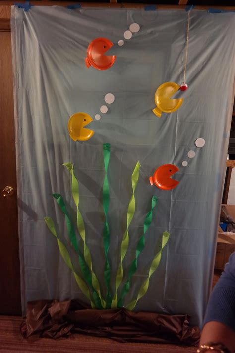 Check spelling or type a new query. Fishing theme decor - Baby shower. Photo backdrop using ...