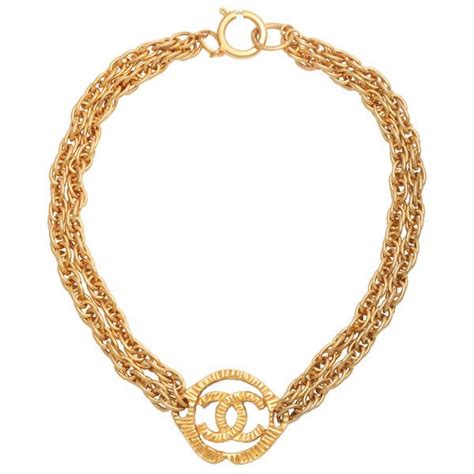 Chanel Chanel Gold Cc Double Chain Necklace Found On Polyvore