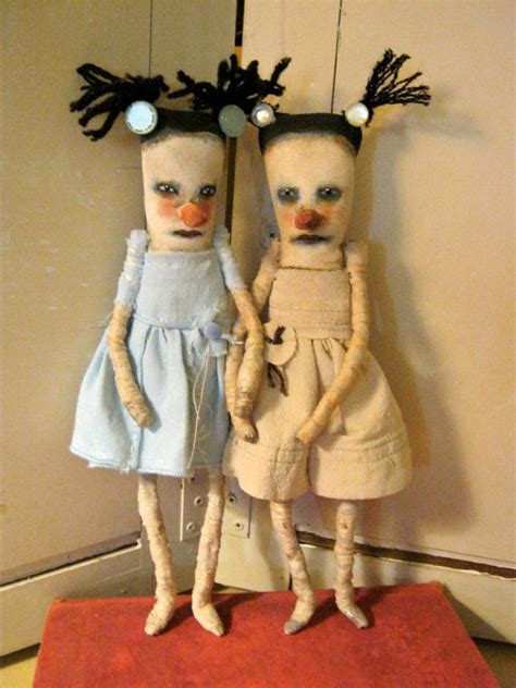 weird art doll dancer sandy mastroni creepy doll bizarre stitched linen spooky odd art