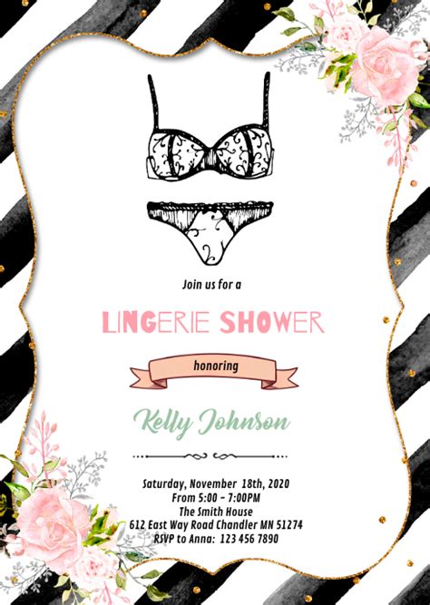 Something Sexy Lingerie Shower Invitation Template Postermywall