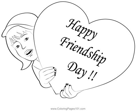 Happy Friendship Day Coloring Page For Kids Free Friendship Day