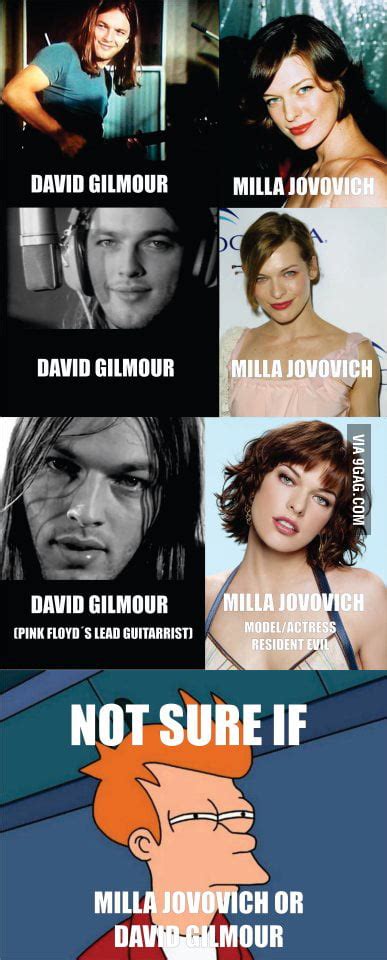 Not Sure If David Gilmour Or Milla Jovovich 9gag