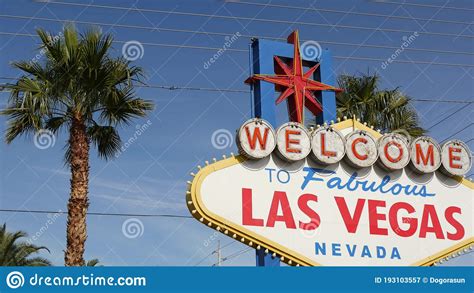 A Vintage Welcome To Fabulous Downtown Las Vegas Sign Editorial Photo