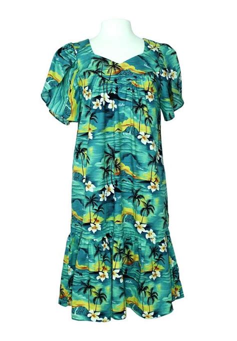 Hawaii S Sunset Short Muumuu Muumuu Dress Dresses Hawaian Dress