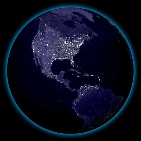 Earth Night Lights From Space High Resolution Night View Of Earth