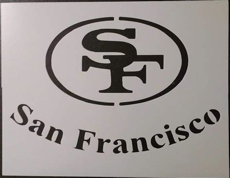 San Francisco Stencil Sports Logo Stencils Teams Football