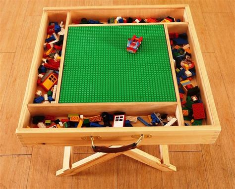 Foldable Lego Table And Organizer With Storage Wooden Etsy