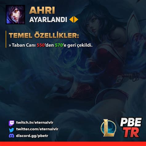 PBETR on Twitter PBE sunucusuna 12 17 yamasının değişiklikleri