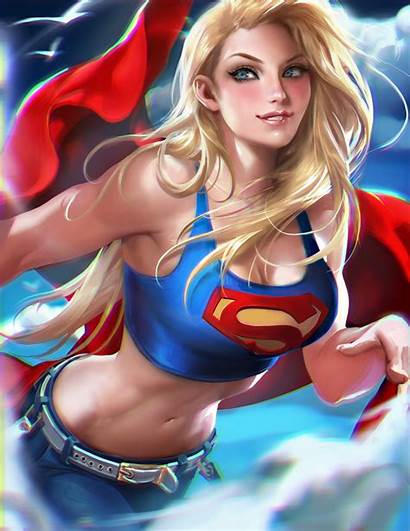 Supergirl Dc Blonde Comics Digital Belly Hair