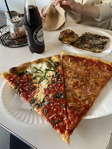 Cheese And Margherita Slices From Williamsburg Pizza In Brooklyn Rpizza