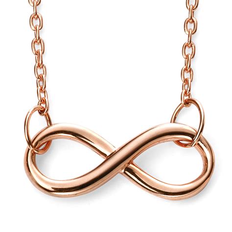 9ct Rose Gold Infinity Necklace Amulet Fine Jewellery