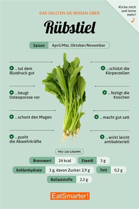 Food infographic Vous devriez savoir sur Rübstiel eatsmarter de