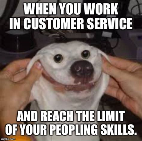 Image Tagged In Customer Servicecustomersintroverttiredsmiling Dog