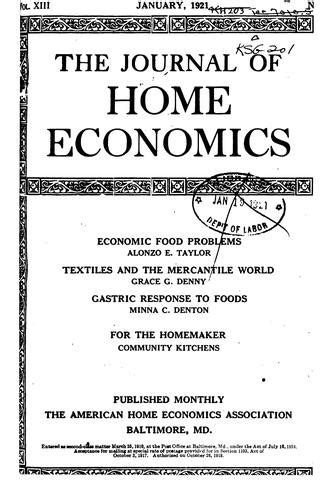The Journal Of Home Economics 1921 Edition Open Library
