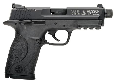 Smith And Wesson Mandp22 Compact 22lr Pistol With Threaded Barrel Black