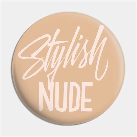 Stylish Nude Handlettering Text Color Version Hand Lettering Pin