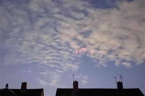 Intrigue After Strange Red Lights Appear In The Sky Over Leicester