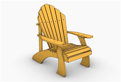 Adirondack Chair Plans Unior Size Pdf Format Cnc Svg Dwg Dxf Etsy