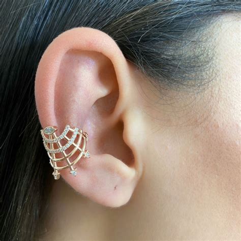 Spider Web Shaped Ear Cuffs Earrings Women Ear Cuffs Women Etsy