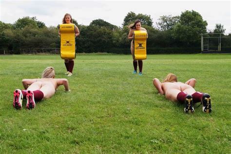 Women S Rugby Team Strip Down To Just Their Club Socks And Boots For