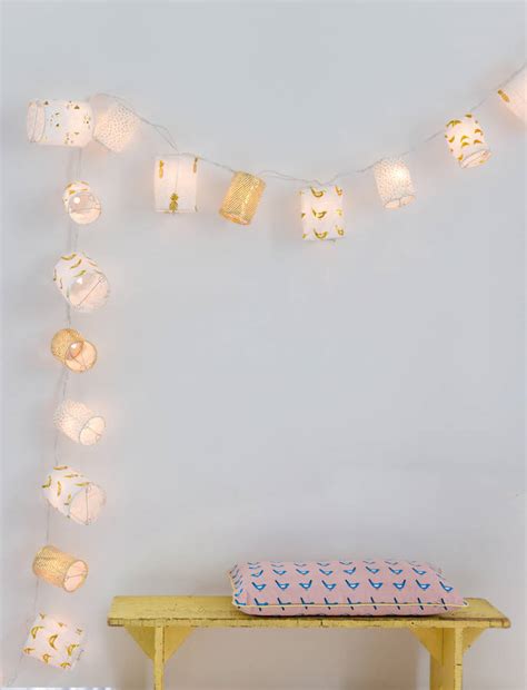 Gold Lantern Light Garland By Horsfall And Wright