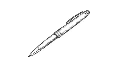 How To Draw A Pen Sketch Drawing Of A Pen Youtube