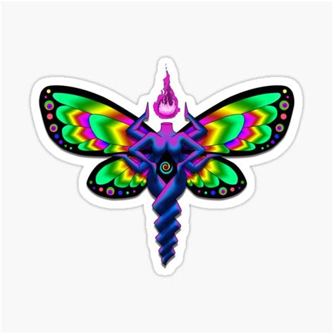 Psychedelic Butterfly Sticker For Sale By Shawnaprivett Redbubble