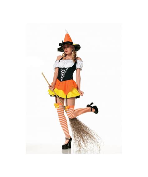 Witch Sexy Candy Corn Halloween Adult Costume Women Costume