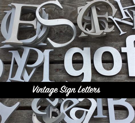 Vintage Sign Letters