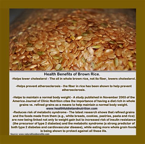 Health Benefits Of Brown Rice Healthful Diet And Nutrition