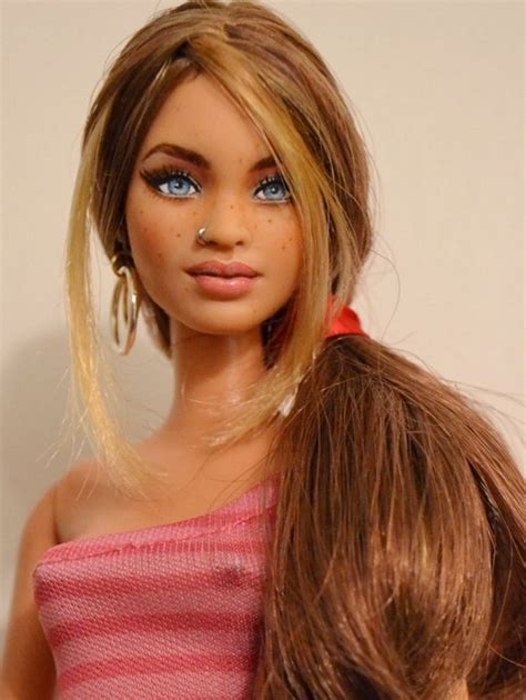 Kindle Biracial Sis Marisa Barbie Ooak Doll Repaint By Dollanatomy Beautiful Barbie Dolls