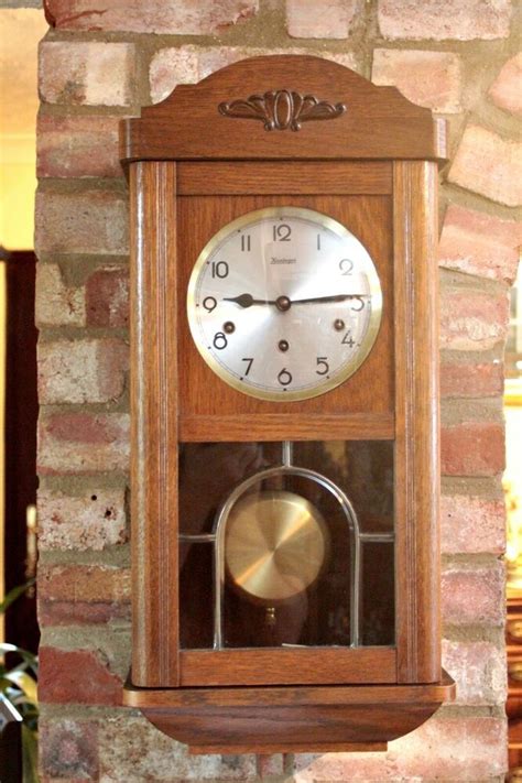 Details About Antique German Kieninger 8 Day Oak Case Wall Clock With