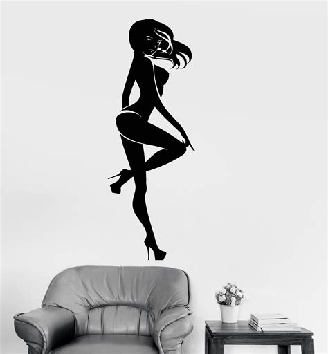 Vinyl Wall Decal Silhouette Sexy Woman Dance Striptease Stickers Unique