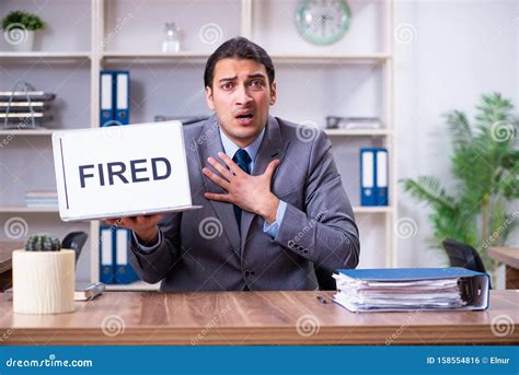 Young Male Employee Being Fired From His Work Stock Photo Image Of