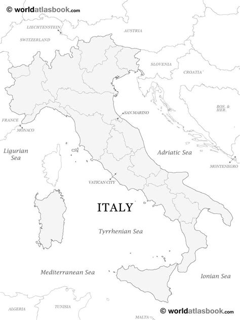 Blank Italy Map Italy Map Italy Outline Italy