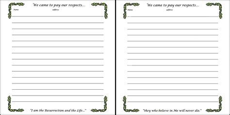 Free Printable Guest Book Template