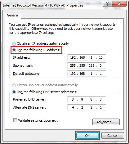 How To Set A Static Ip Address In Windows Answer Netgear Support