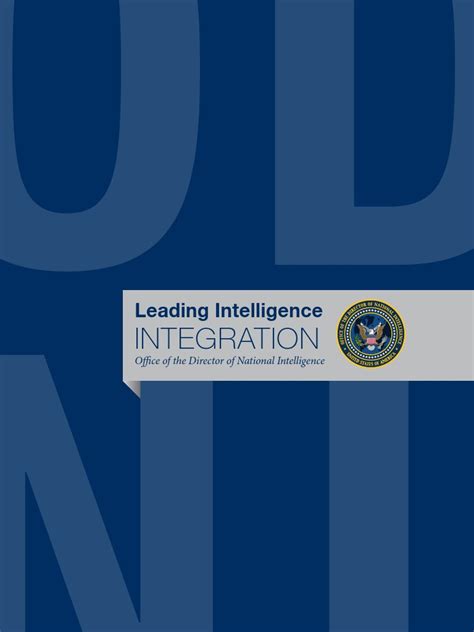 Leading Intelligence Integration The Office Of The Director Of