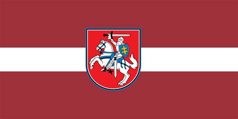 United Baltic States Flag In Style Of Proper Latvian Flag Making R