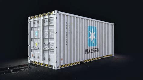 Maersk 20 Cargo Container 3d Model Cgtrader