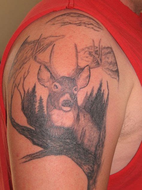 Whitetail Deer Coverup In Blackandgrey Tattoo Picture At Picture